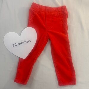 Carter's - Red fine corduroy pants. Size 12  months